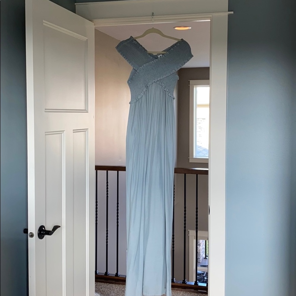 Flawless Sleeveless Baby Blue Maxi Dress